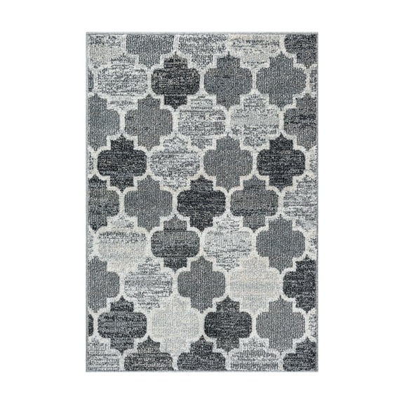 Tapis décoratif gris Trellis Mainstays, 31,5 po x 45 po