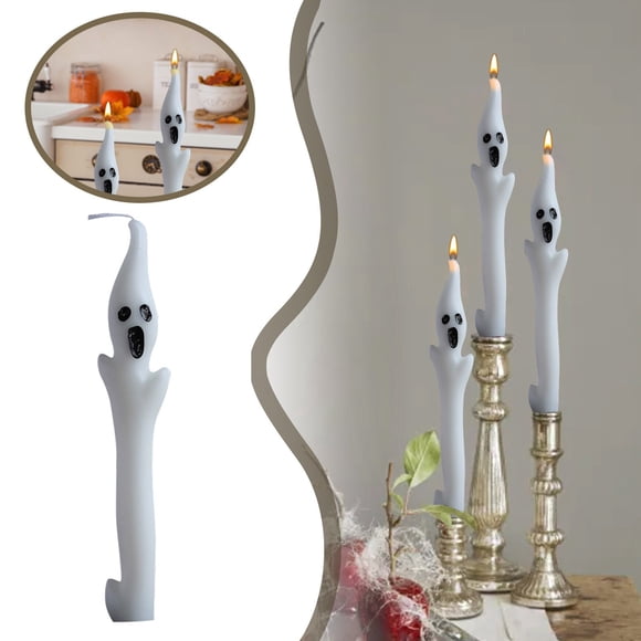 LFKERWMG Under 10 Halloween Candle Handmade Soy Blend Wax Taper Candles for Home Party Supplies Haunting Atmosphere Creation