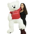 thumbnail image 1 of Giant White Teddy Bear 52 Inches Wears Removable Red Tshirt You Are Special, 1 of 1