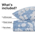 thumbnail image 3 of Hitime Ensemble de Draps 3 Pcs à Poches Profondes pour Lit Simple s'Adapte à 14 Pouces, Microfibre Respirante Ultra Douce Ensemble de Draps Format Simple, Style Hôtel de Luxe Déco Maison Ensemble de Draps pour Lit Simple, Cadeau pour Femmes, Hommes, 3 of 8