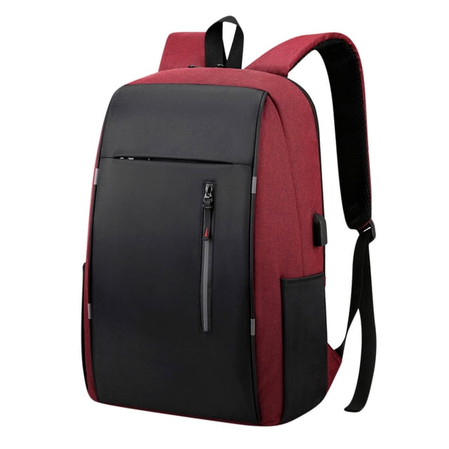 Eoozwa 15.6 Inch Men's Laptop Backpack USB Charging Business Computer Bag with Large Capacity, Water Resistant Nylon Fabric, Multi Compartment Casual Daypack for Work Travel