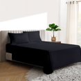 thumbnail image 1 of 600 TC Egyptian Cotton RV King Bed Sheet Set Include's - 15" inch Deep Fitted Sheet | 1 Flat Sheet | 2 Pillowcases | Black Solid, 1 of 7