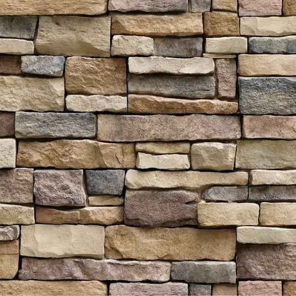 Birdeem Wall Paper Brick Stone Rustic Effect Self-Adhesive Wall Sticker Home Decor S