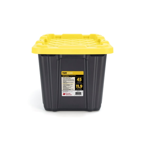 Tuff StoreTM 45L (11.9 gal.), Heavy Duty - Safety Yellow & Carbon