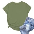 thumbnail image 1 of Weiqiqre Shirts for Women Crew Neck Basic Tee - Fashion Summer Spring Tops - Oversized T Shirts for Women, 1 of 4