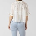 thumbnail image 2 of Devoted, Ruffle Detail Embroidered Blouse, Sizes XS-XL, 2 of 4