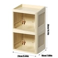 thumbnail image 3 of Foldable Double Door Storage Organizer With Flat Lid And White Drawer For Home Organization Multifunctional Furniture Solution, 3 of 4
