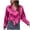 Hot Pink, variant on AWZXDE Women Shirts Women's Blouse Satin Silk Shirt Button Down Casual Loose Long Sleeve Work Edition Blouse for Everyday Wear