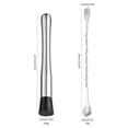 thumbnail image 3 of Stainless Steel Cocktail Tool Set with Nylon Muddler Head and Classic Stirring Spoon Durable for Making Drinks, 3 of 8