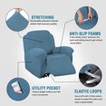thumbnail image 2 of Super Stretch Recliner Couch Covers Chair Cover Form Fitted Non Slip Reclining Slipcovers for Standard Large Recliner, Soft Thick, 2 of 7