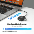 thumbnail image 4 of BENFEI USB C Hub, 4 Ports USB 3.0 Hub with 5Gbps Data Transfer, USB C Splitter for Type C MacBook, Mac Pro, iMac, Surface, XPS, Flash Drive, Mobile HDD, 4 of 7