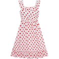 thumbnail image 1 of Girls Dress Pink Sleeveless Red Heart Valentine's Day Party 7 Years, 1 of 6