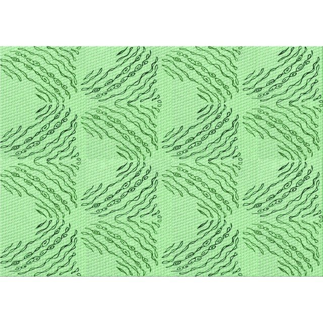 Ahgly Tapis Rectangulaire Lavable en Machine Intérieur Transitionnel Vert Clair, 7 Pieds x 10 Pieds