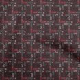 thumbnail image 1 of oneOone Cotton Flex Maroon Fabric Text Fabric For Sewing Printed Craft Fabric By The Yard 40 Inch Wide, 1 of 5