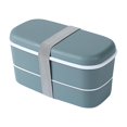 thumbnail image 1 of Birdeem Heated Lunch Box, Large Lunch Box, Food Grade Material Refrigerator Microwave Preservation Box, Double Layered Divided Childrens Lunch Box, Microwave Food Cover, Green Lunch Box, 1 of 7