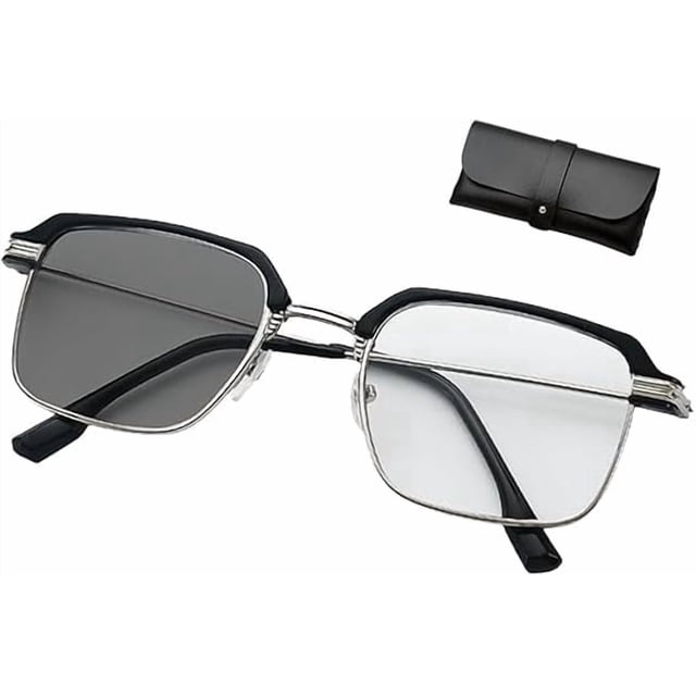 Smart Zoom Reading Glasses, Frameless High-Definition Vision, Automatic Adjustment Eyewear for Men Women, Lightweight Portable(1pcs)