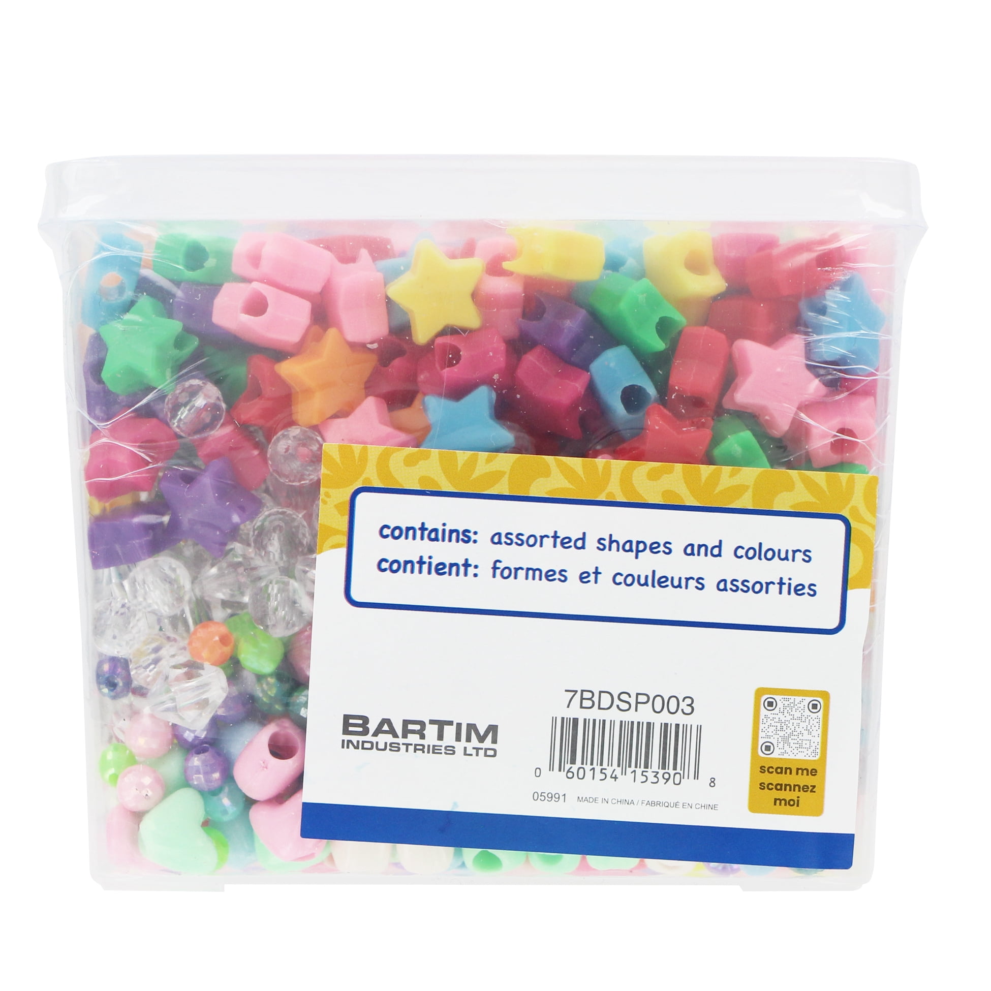 TINY HANDS Fashion Beads, Assorted Shapes, Colours, 453 g (1 lb), Age 6+, Kids, Crafts