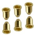 thumbnail image 1 of 6Pcs Strings Through Body Mounting Ferrules Guitar Parts for Electric Through Body Ferrules Electric Guitar Parts Golden, 1 of 5