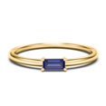 thumbnail image 1 of East-West Stackable Baguette Birthstone Ring - Blue Sapphire (September), 1 of 5