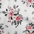 thumbnail image 1 of oneOone Rayonne Rouge Tissu Floral Matière de Robe Tissu Imprimé Tissu au Mètre 56 Pouces de Large, 1 of 4