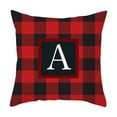 thumbnail image 2 of Yhmxh Pillow Covers Throw Pillow Covers Pillow Protector Twenty Six Letters Christmas Pillowcase Peach Skin Print Cushion Cover Plaid Cushion Pillowcase Peach Skin Pillowcase, 2 of 3