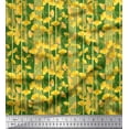 thumbnail image 1 of Soimoi Tissu Popeline de Coton Rayé & Imprimé Floral Buttercup au Mètre 42 Pouces de Large, 1 of 3