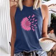 thumbnail image 1 of TIMIFIS Breast Cancer Ribbon Women's Racerback Tank Casual Sleeveless Printed Ladies Round Neck Blouses Tops T-ShirtFall/Winter, 1 of 5