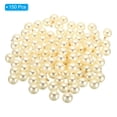 thumbnail image 3 of Unique Bargains Pendentifs Perles Factices 12 mm, Lot de 150 Perles Rondes Imitation Perle, Beige Doré, 3 of 6