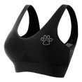 thumbnail image 1 of Women's Rhinestone Sports Bra - Hollow Back Design w/ Wide Strap Support | Anti-Sagging Wireless Bra for Workouts & Mature Figures, 1 of 4