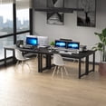 thumbnail image 4 of NSdirectModern Computer Desk 63 inch Large Office Desk Writing Study Table for Home Office Desk Workstation Wide Metal Sturdy Frame Thicker Steel Legs Black., 4 of 5