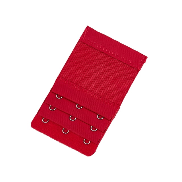 relayinert Rallonge de Bretelles de Soutien-Gorge 3 Rangées 3 Crochets Brassière Élastique Réglable Lingerie de Remplacement sous-Vêtements Intimes Rouge Vin 1ensemble