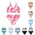 thumbnail image 1 of CHUANK 8-12Years Girl Bikini Bathing Suit Set 2 Piece Beach Swimsuit, 1 of 8