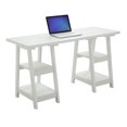 thumbnail image 3 of Convenience Concepts Designs2Go Double Trestle Desk in White Wood Finish, 3 of 5