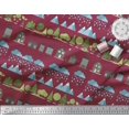 thumbnail image 2 of Soimoi Poly Georgette Fabric Tree,House & Raindrop Nature Printed Craft Fabric by The Yard 52 Inch Wide, 2 of 3