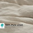 thumbnail image 2 of Simple&Opulence 100% Washed Linen Duvet Cover with Embroidered,Queen Size(88""x 92""),3 Pieces Soft Farmhouse Comforter Set with Button Closure,1 Duvet Cover and 2 Pillowshams(Queen,Natural Linen), 2 of 5