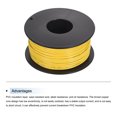 thumbnail image 3 of Uxcell 24AWG Stranded Wire Hookup 30M/100ft Yellow, Electrical Wire UL1007 Spool, 3 of 6
