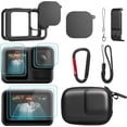 thumbnail image 1 of Accessories for GoPro Hero 13 Black, PU Mini Carrying Case, Silicone Sleeve Rubber Protective Case, Replacement Battery Side Cover, Lens Cap & Screen Protectors for Go Pro 13 Accessories Kit, 1 of 6