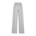 thumbnail image 3 of Pisexur Womens Sweatpants 2024 Ribbed Workout Jogging Pants Casual Baggy Elastic Waist Sweatpants Casual Baggy Drawstring Wide Leg Pants Solid Color Straight Leg Sweatpants with Pockets, 3 of 5