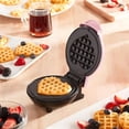 thumbnail image 2 of WJCA Compact 5" Heart Waffle Maker, Adjustable Browning Control & Non-Stick Cooking, Perfect for Stuffed Waffles, Pink Appliance., 2 of 9