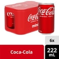 thumbnail image 1 of Coca-Cola Soda Pop Cans, 222 mL, 6 Pack, 1 of 9