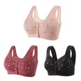 thumbnail image 1 of Bigersell Soutiens-Gorge de Sport pour Femmes Lot de 3 3 Pcs Soutien-Gorge Couvrant Style R-66 Rembourré Respirant R-66-Rose, 1 of 9