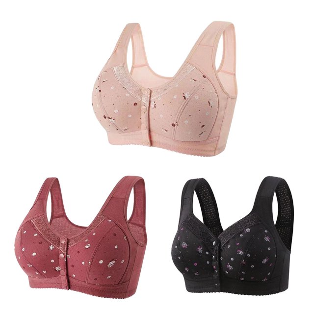 Bigersell Soutiens-Gorge de Sport pour Femmes Lot de 3 3 Pcs Soutien-Gorge Couvrant Style R-66 Rembourré Respirant R-66-Rose