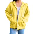 thumbnail image 1 of Timegard Chandails à Capuche Zippés pour Femmes Automne Hiver Chandails à Cordon Vestes Confortables Hauts à Manches Longues, 1 of 6