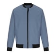thumbnail image 4 of Qertyioot Manteau Décontracté pour Hommes à Fermeture Éclair, Uni, Col Montant, à Manches Longues, 4 of 6