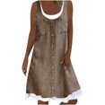 thumbnail image 2 of zanvin Robes d'Été pour Femmes Hauts pour Femmes Manches Courtes Fente Latérale T-Shirt Décontracté Robe Courte de Fête WH/L, 2 of 4