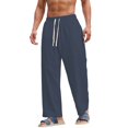 thumbnail image 1 of Wide Leg Pants Men Loose Casual Solid Sports Breathable Pants, 1 of 4