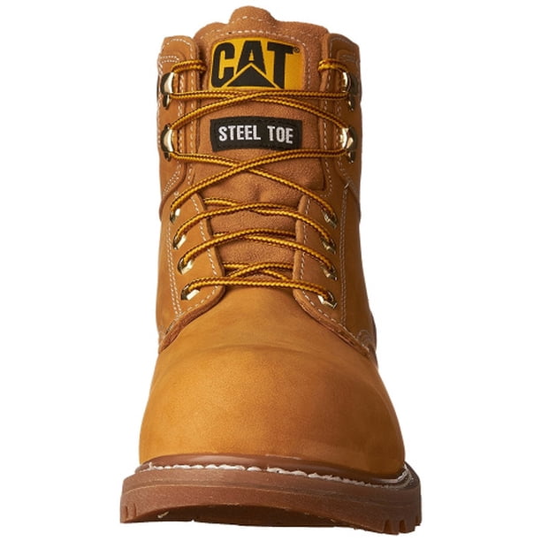 7 W US, Honey) - CAT Second Shift Mens Leather Steel-Toe  display picture 3