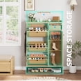thumbnail image 4 of Armoire à Chaussures en Rotin Yiwa pour Entrée, Rangement à Chaussures en Bois Dissimulé avec 3 Tiroirs Basculants, Armoire à Chaussures Étroite Autoportante pour Couloir, Assemblage Facile, 4 of 8