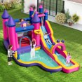 thumbnail image 3 of Costway Inflatable Water Slide with Climbing Wall Basketball Hoop Splash Pool 680W Blower, 3 of 10