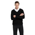 thumbnail image 4 of TOPTIE Chandail Tricoté en Coton à Col en V pour Hommes Manches Longues, 4 of 8